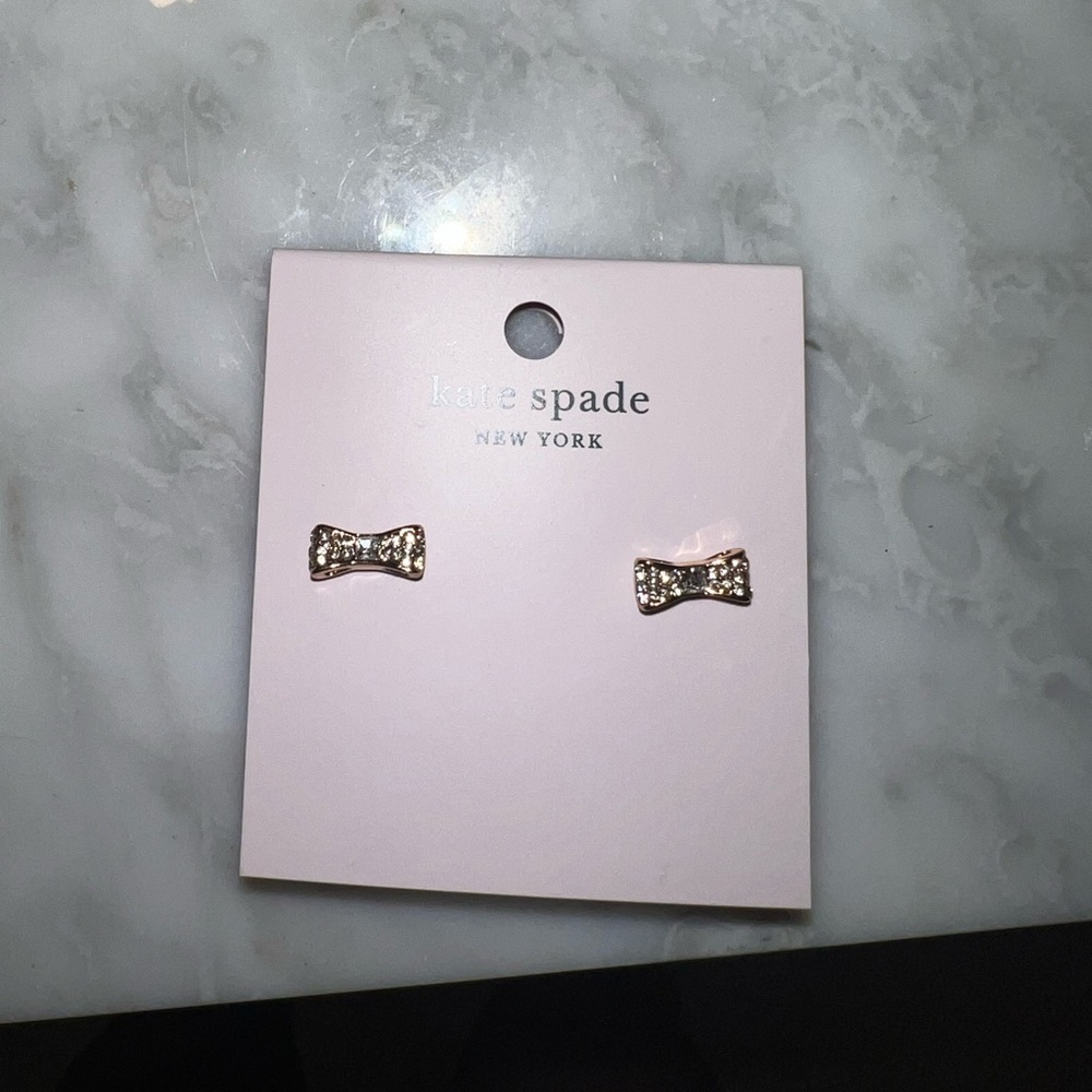 Kate Spade Rose Gold Bow Earrings